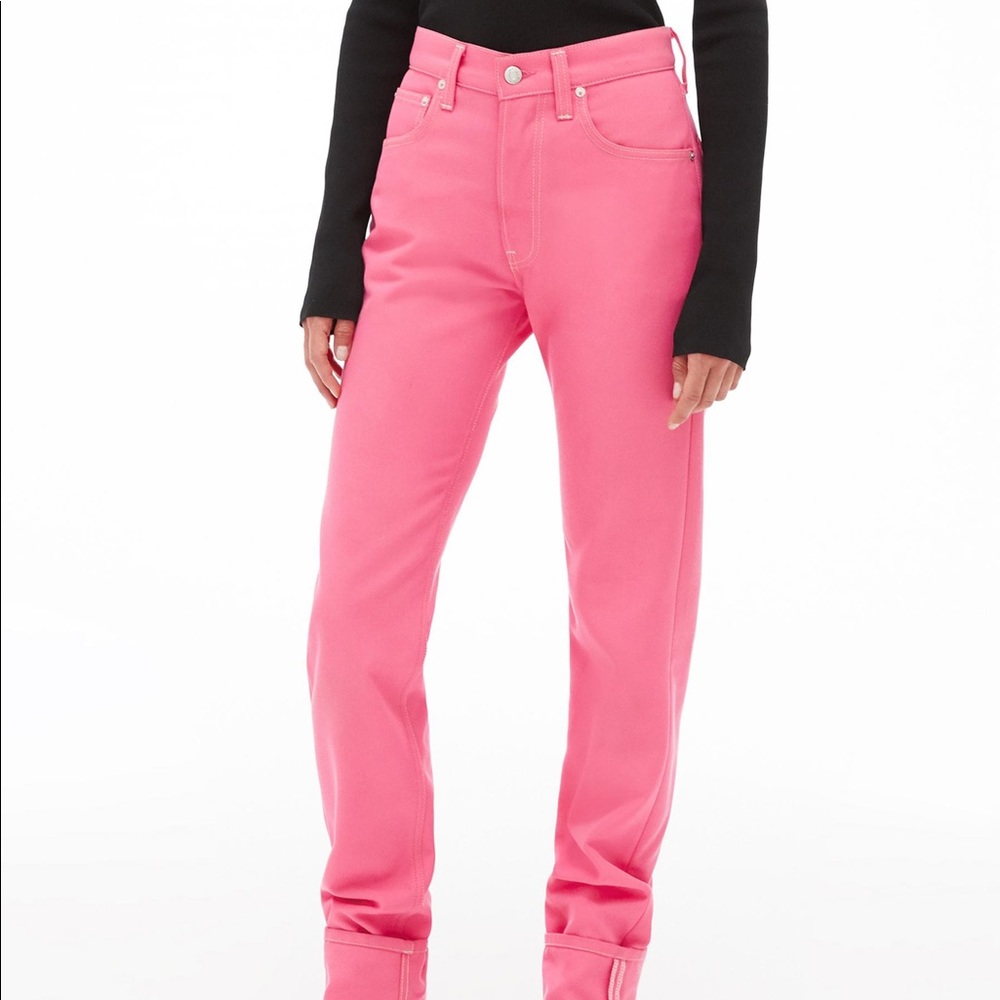 Helmut Lang Pink Straight Leg Jean Pants - Picture 2 of 6